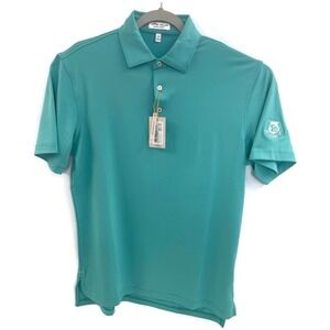 Peter Millar Polo Shirt Mens Small Teal Summer Comfort Golf UPF 50 Riverbend